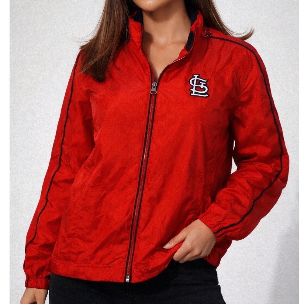 V2 St. Louis‎ Cardinals MLB Jacket Women's Hoodie Raincoat Small Red